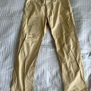 Theory Tan Chinos Classic Straight-Leg Pants